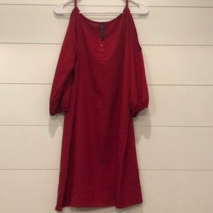 Cold should three quarter sleeve dress